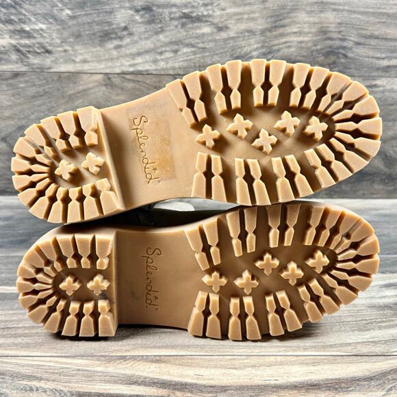 NEW Splendid Adria 7M Suede Taupe Lug Sole Mid Calf Boots Booties - Picture 10 of 11